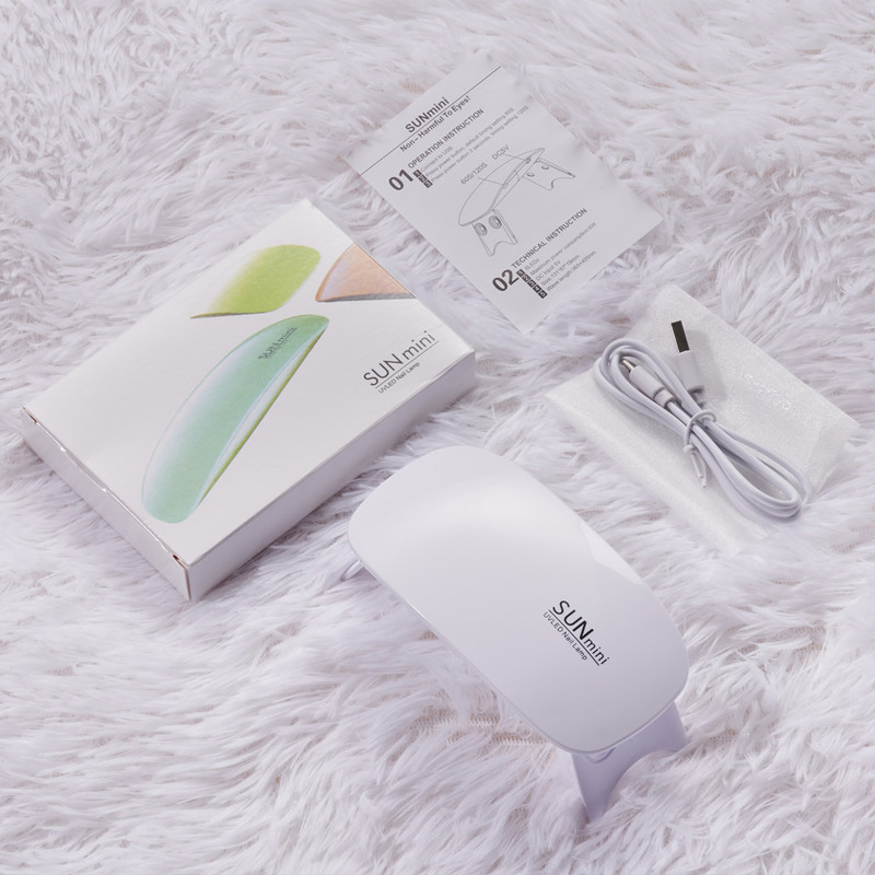 Sun Mini USB Phototherapy 6W Manicure Machine Nail Polish Dryer LED Portable Curing Nail Polish Light UV LED Nail Lamp
