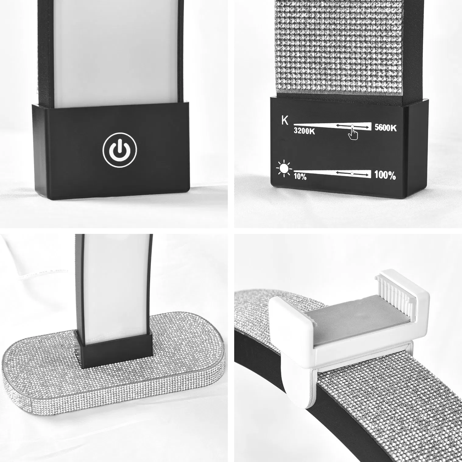 30lnch Half Moon LED UV Nail Light Table Lamp Portable Eyelash Lamp Desk Light for Nail Art Salon Tech, Eyelash, Reading