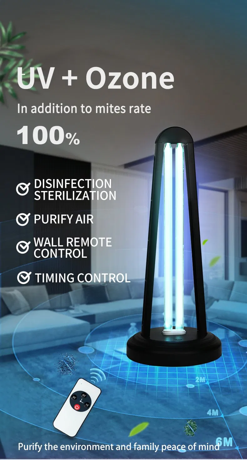 UV-C Disinfection Lamp 55m² Coverage - Rapid Sterilization for Home &amp; Office