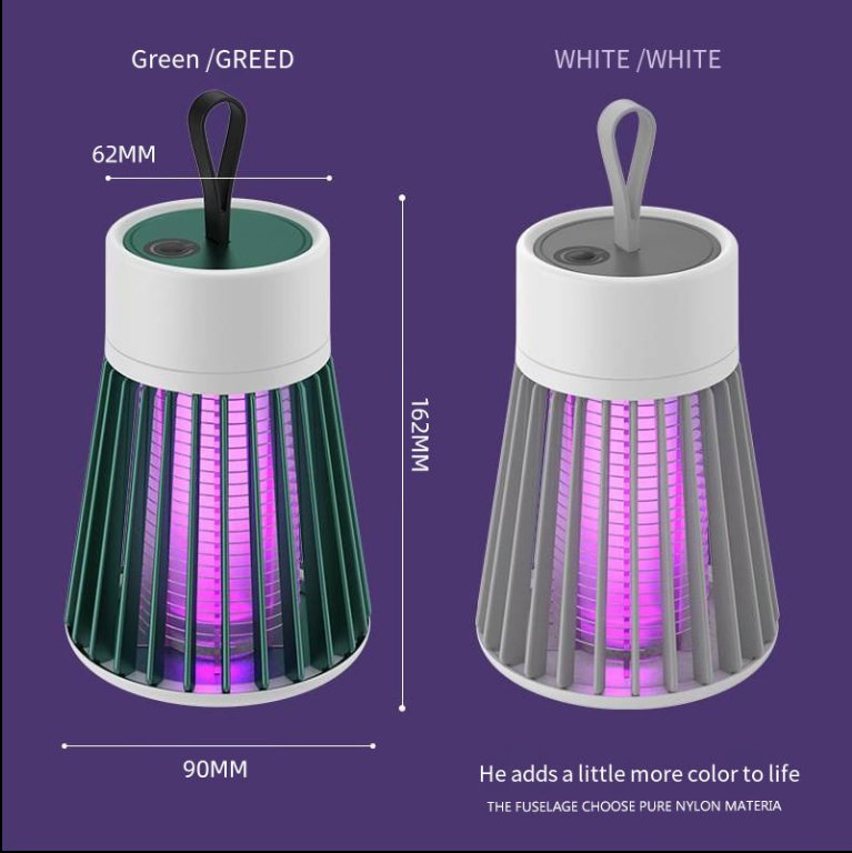 Portable Rechargeable Electric Shock Mosquito Killing Lamp with UV LED Light