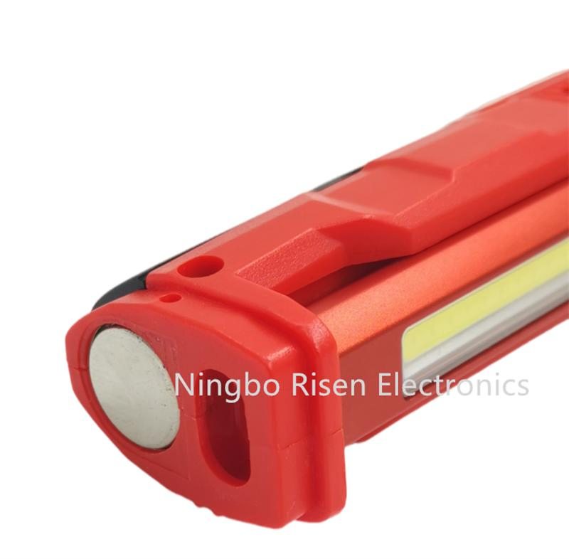 COB LED Car Trouble Inspection Light - Portable Mini Flexible USB Rechargeable Work Light with UV Light