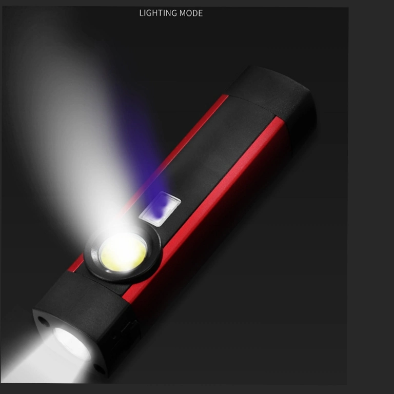 Auto Cordless Working Spot Lights COB Rechargeable Portable Handheld UV Inspection Lighting with 2 Magnets Multifunction LED Work Light 4 Working Modes