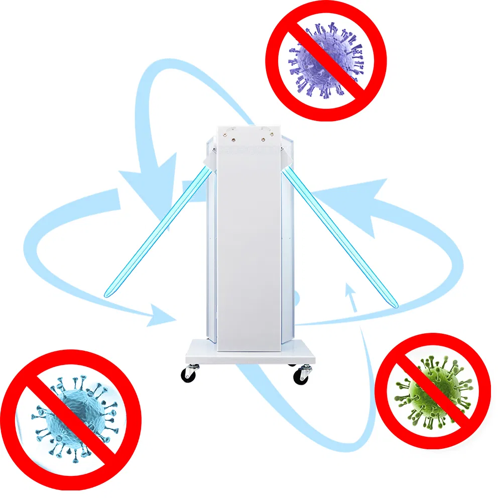 Premium Hotel UV-C Sanitizing Cart with 200W Lamp Tube
