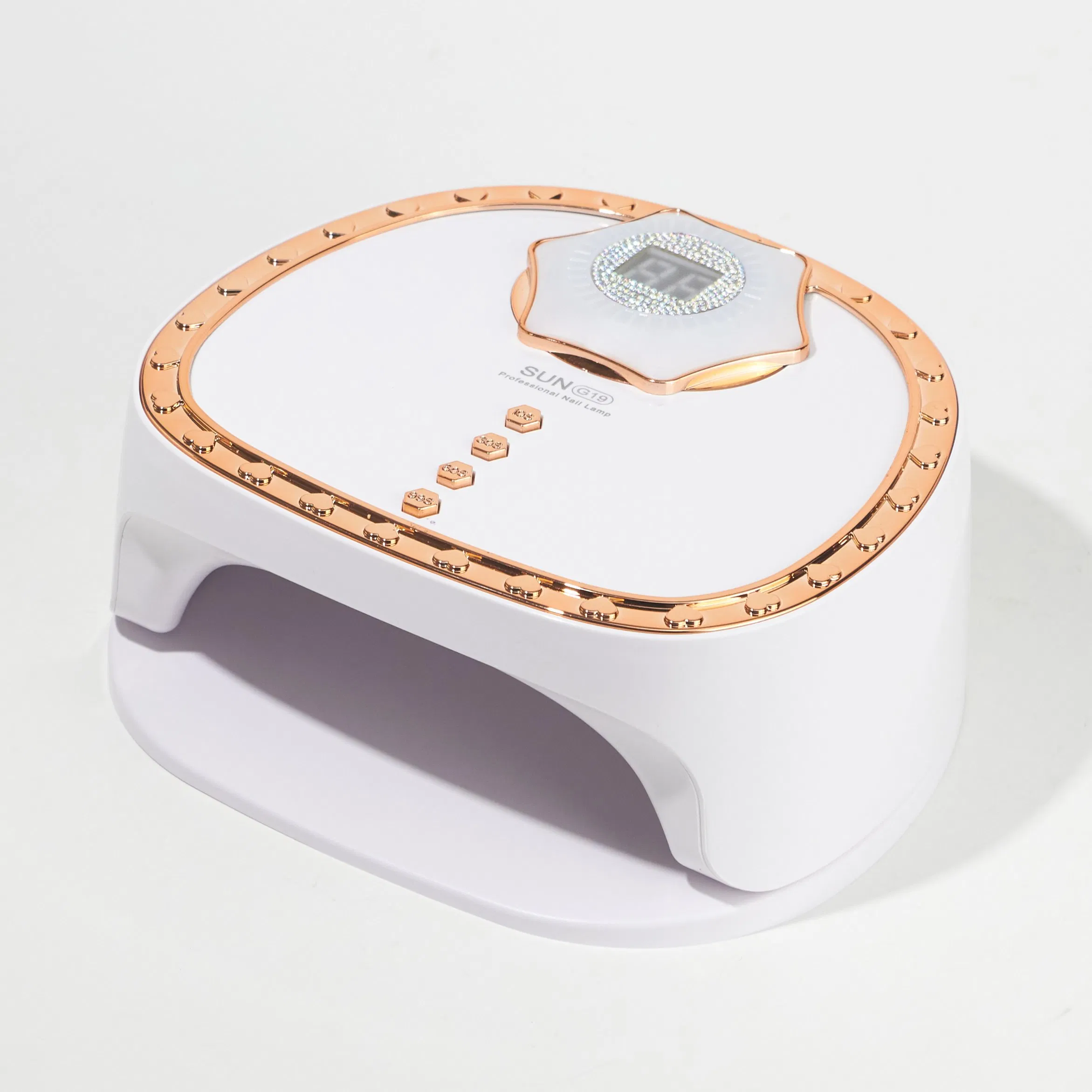 2025 New Design RGB Shining UV LED Nail Lamp with White Diamond