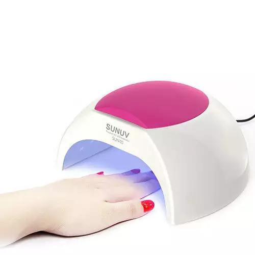 Sunuv Sun2c 48W UV LED Nail Lamp with 4 Timer Setting &amp; LCD Display for Drying Gel Nails Polish Salon &amp; Home Use