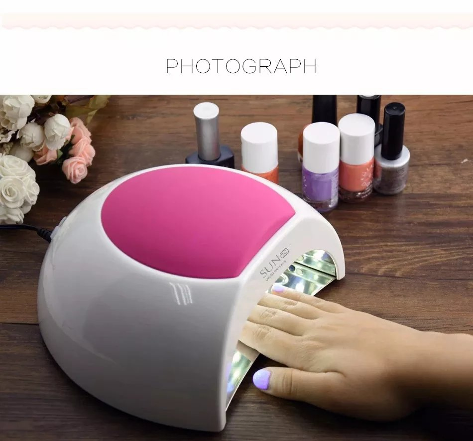 Sunuv Sun2c 48W UV LED Nail Lamp with 4 Timer Setting &amp; LCD Display for Drying Gel Nails Polish Salon &amp; Home Use