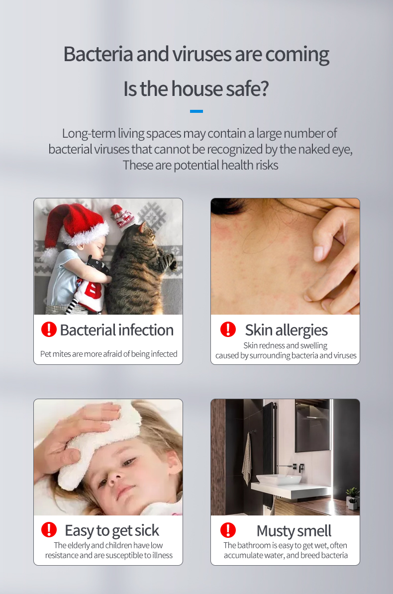 75W/100W Hospital Grade UV-C Light for Air &amp; Surface Sterilization in Clinics