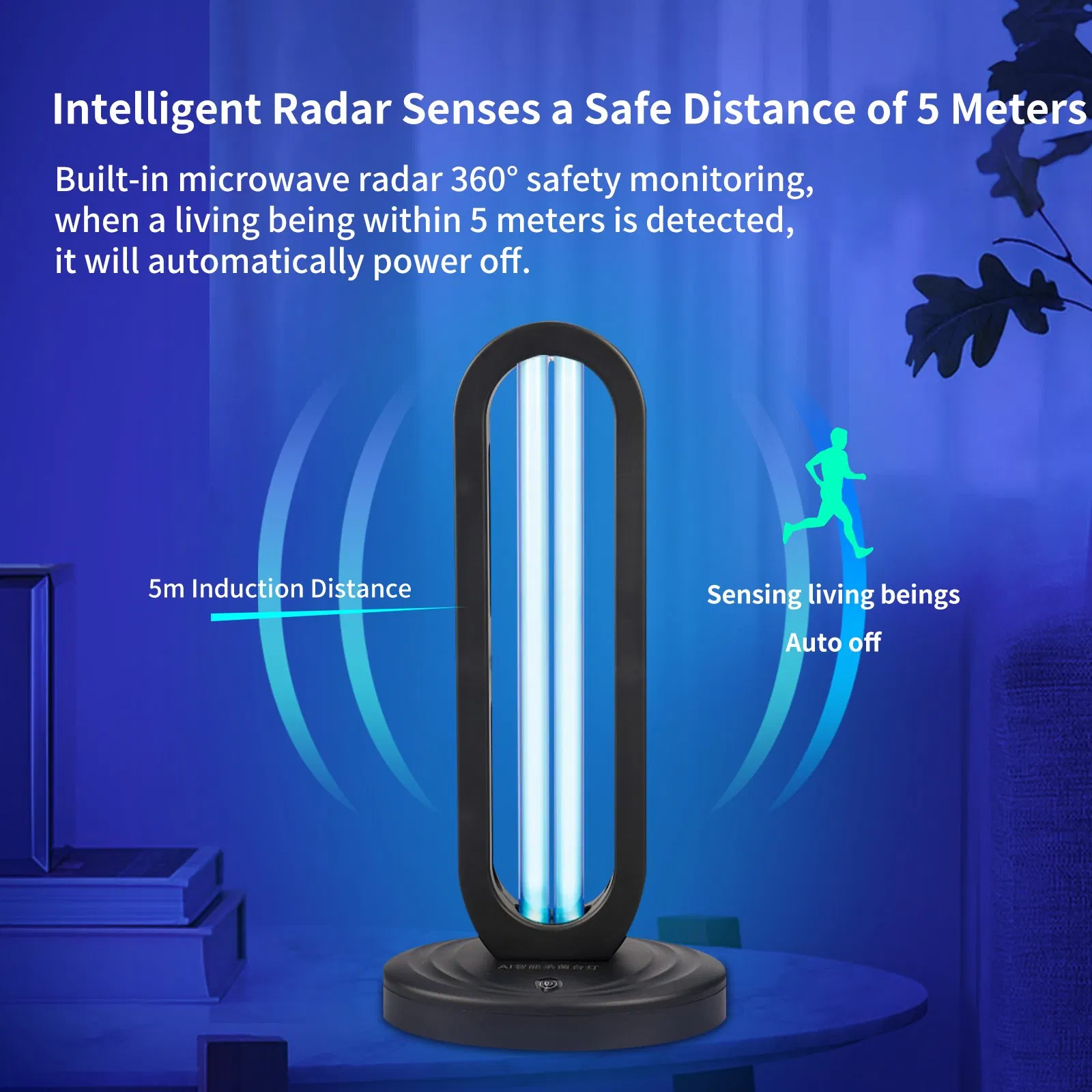 UV-C Backpack Lamp for Outdoor Equipment Sanitizing