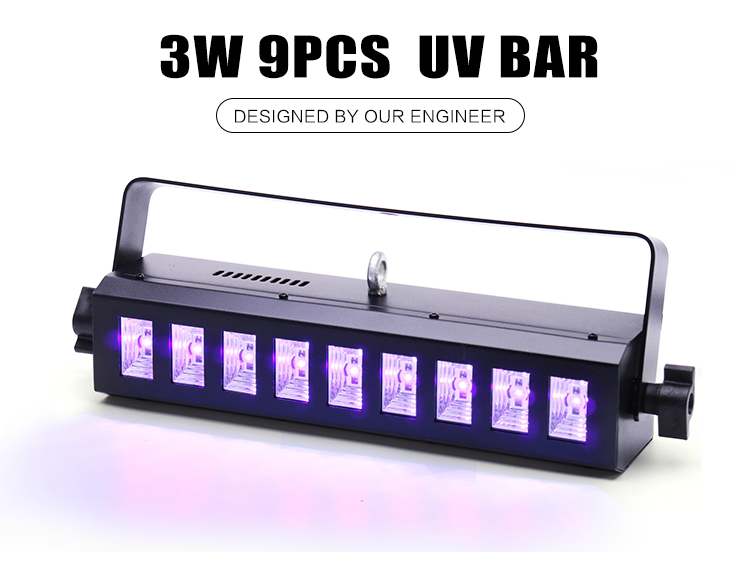 9X3w UV Black Light UV Bar PAR Can Light for DJ Disco Blacklight Party Birthday Wedding Stage Light