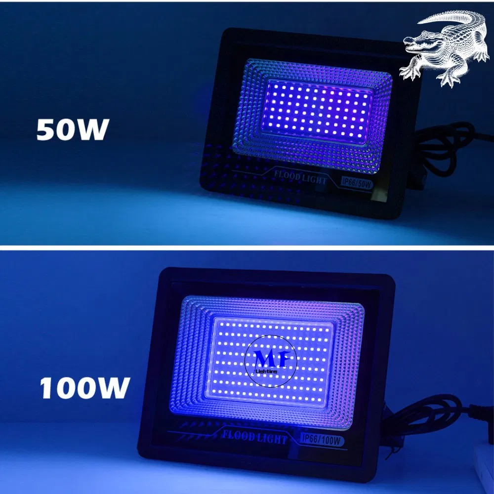 Customizable 3-Second Cure Flood Light IP66 Waterproof 50W/100W/150W 395nm LED Industrial UV Curing Lamp for Printing Medical