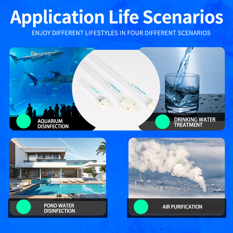 CE/RoHS Certificate 20W 30W 40W 80W Submersible UV Lamp Jf20wt5 for Aquariums Disinfection.