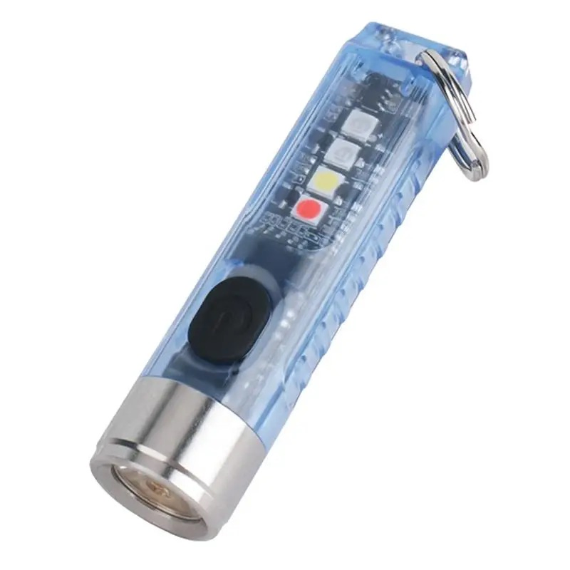 Keychain Flashlight Luminous UV Blacklight USB-C Rechargeable LED Mini Magnetic Flashlights Portable Work Light Waterproof