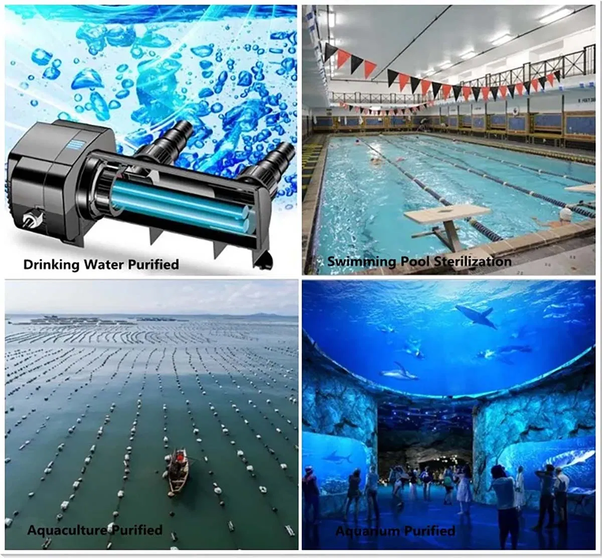 Clear Glass Ultraviolet Light 254nm 185nm Germicidal T5 T8 UV Tube Lamp