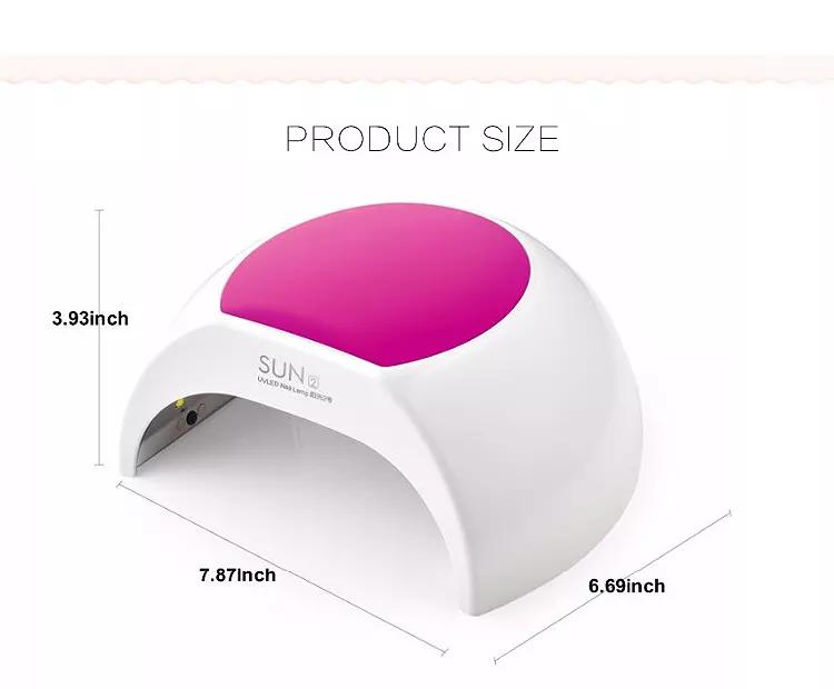 Sunuv Sun2c 48W UV LED Nail Lamp with 4 Timer Setting &amp; LCD Display for Drying Gel Nails Polish Salon &amp; Home Use