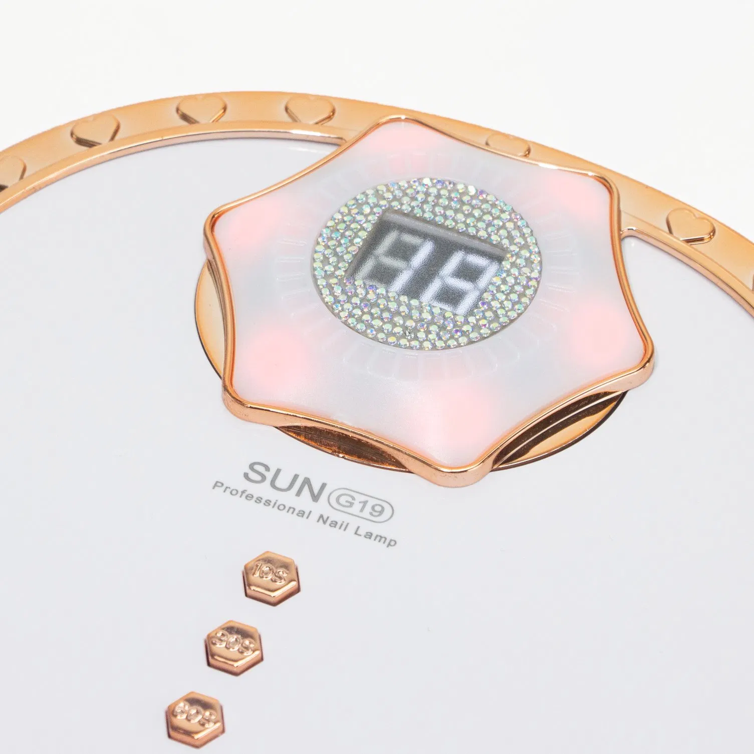 2025 New Design RGB Shining UV LED Nail Lamp with White Diamond