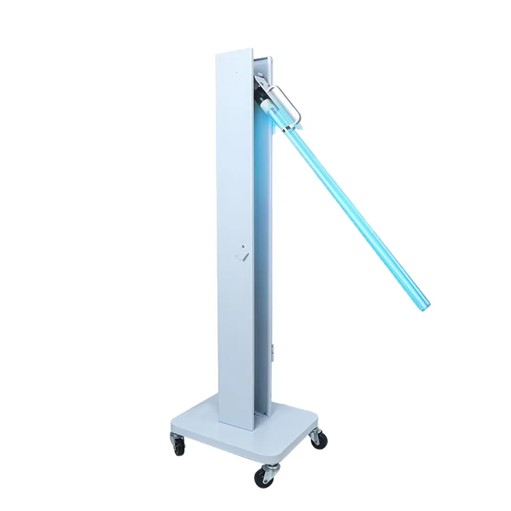 60W UV-C Sanitizing Lamp Cart with Timer for Warehouse Disinfection