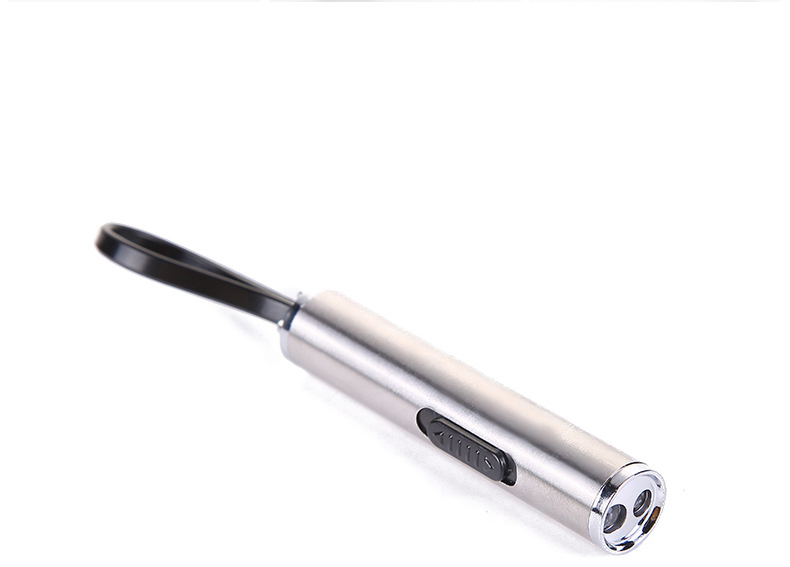 Two-in-One UV Fluorescent Agent Detection Pen Lighting Flashlight Small Portable Stainless Steel Mini Banknote Inspection Lamp