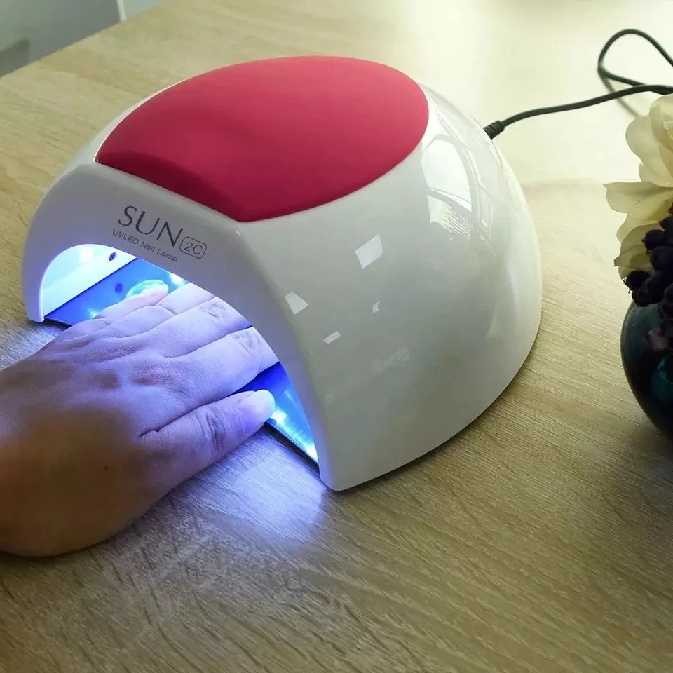 Sunuv Sun2c 48W UV LED Nail Lamp with 4 Timer Setting &amp; LCD Display for Drying Gel Nails Polish Salon &amp; Home Use