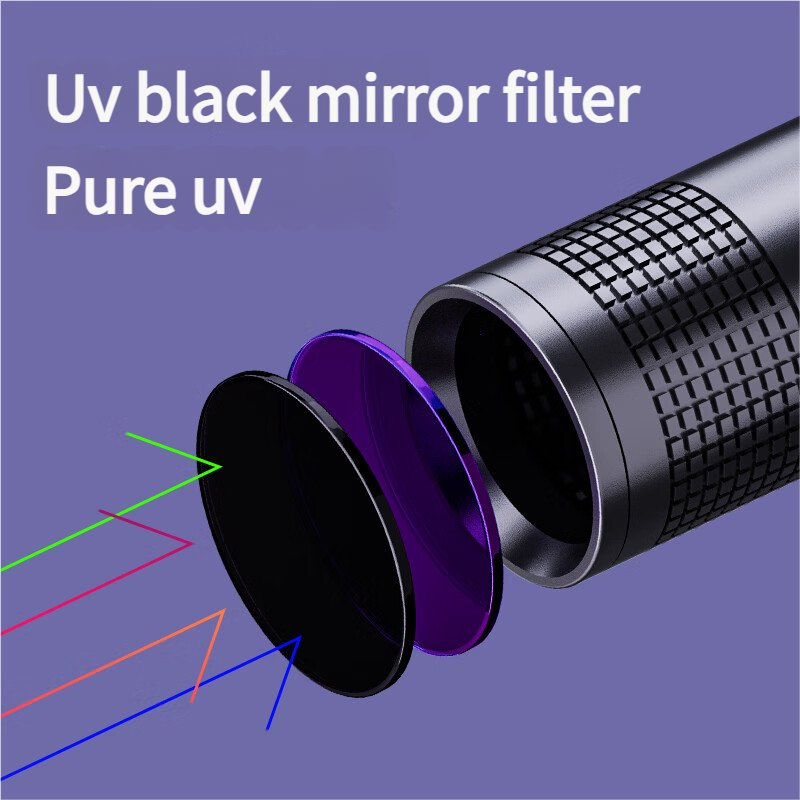 UV/ Ultraviolet Lamp 395nm for Cat Urine Detector Blacklight Flashlight with Aluminum Body