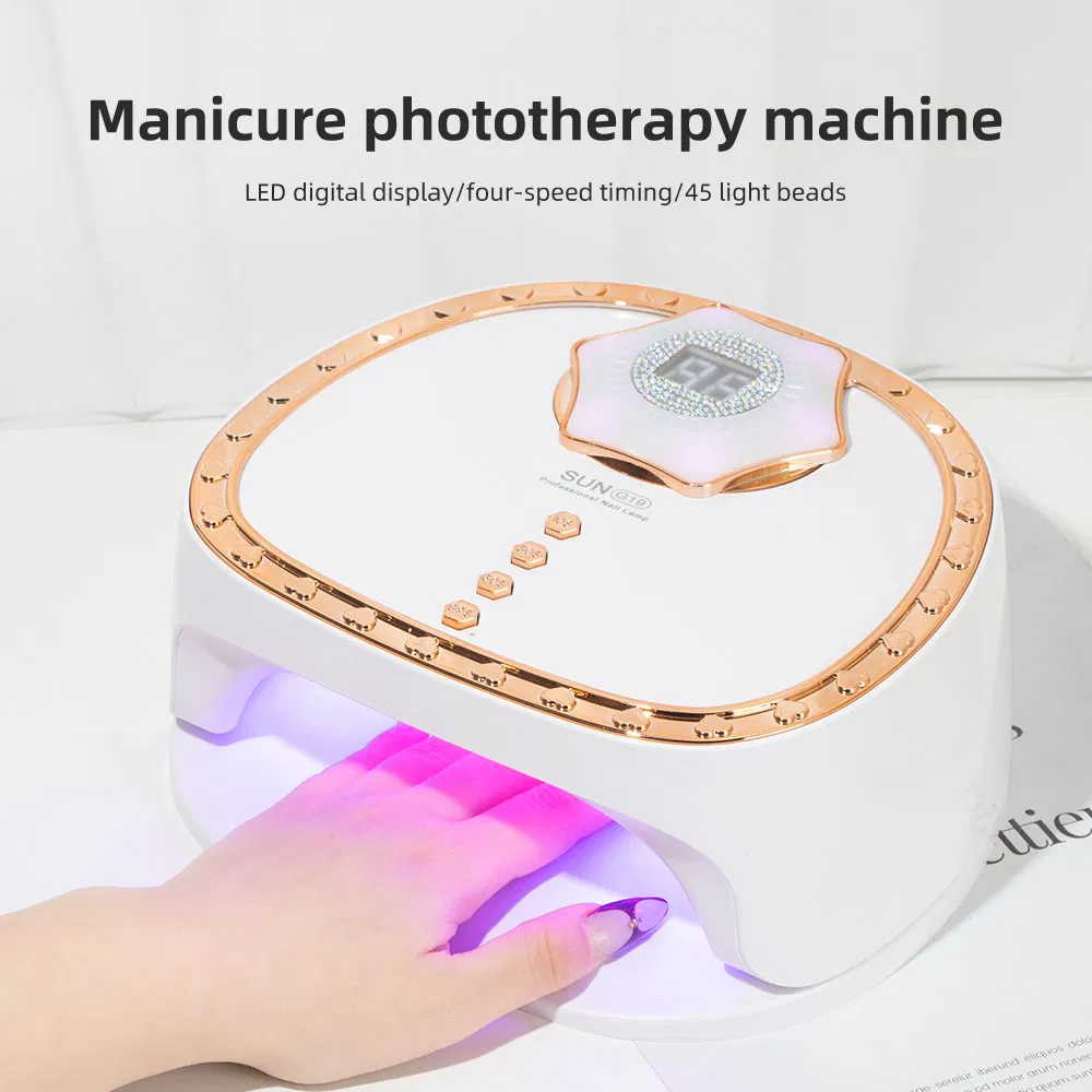2025 New Design RGB Shining UV LED Nail Lamp with White Diamond