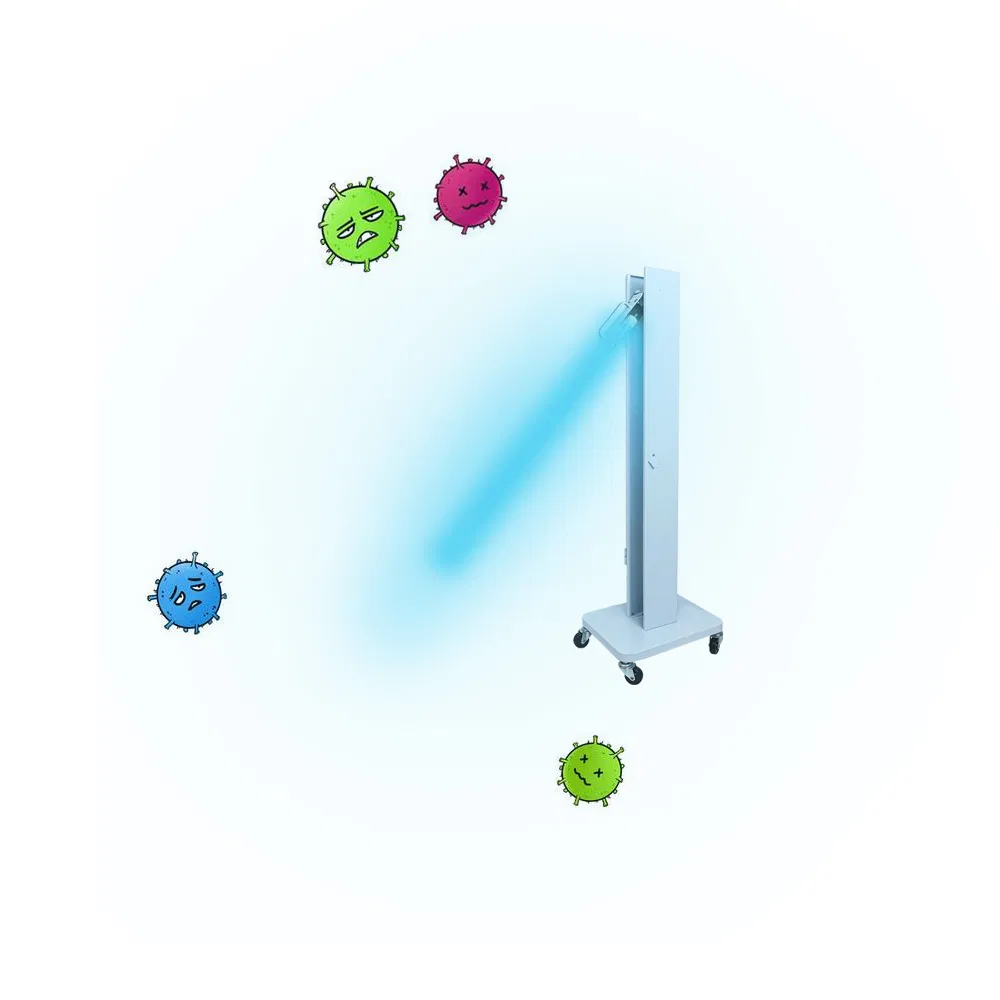 Hotel UV-C Sanitizing Cart for with 100W Lamp for Guest Room Cleaning