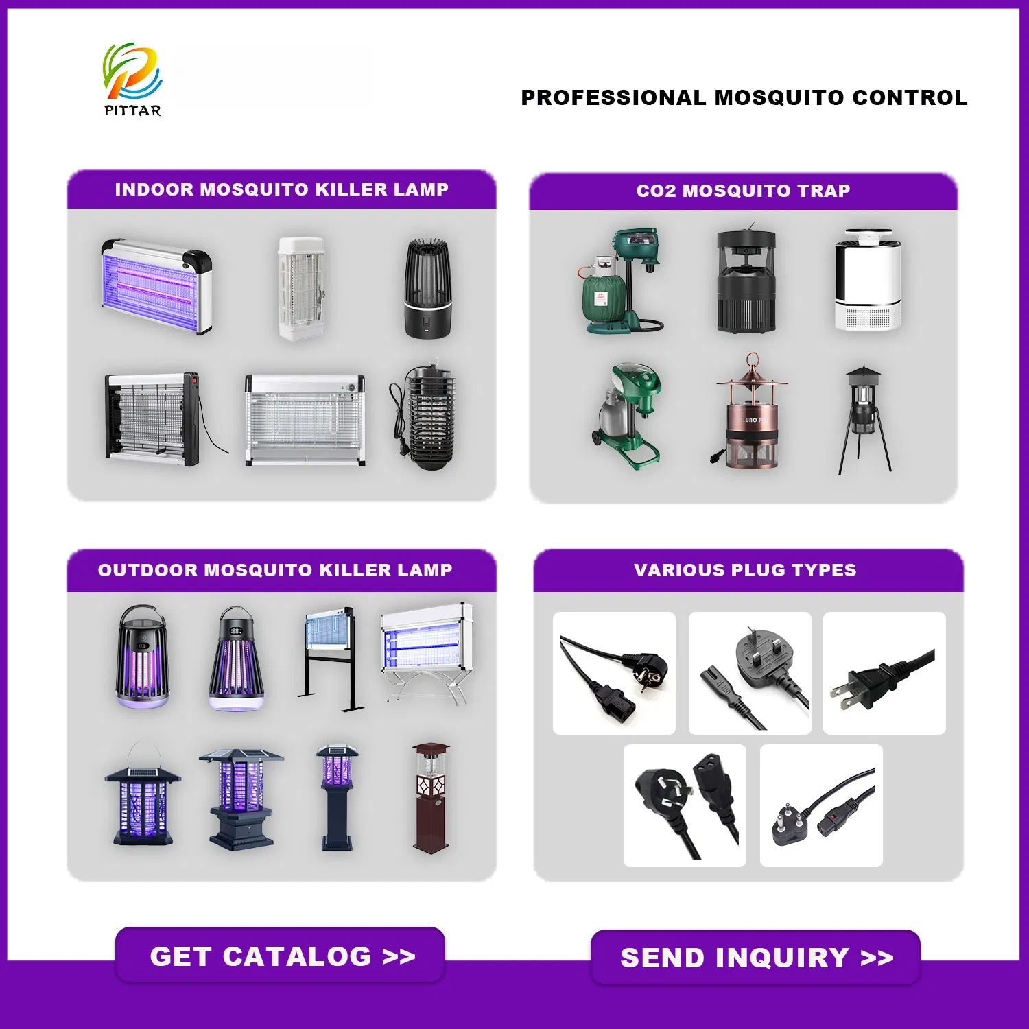 Indoor High Quality LED UV Fly Insect Mosquito Trap Killer Lamp with Electric Repellent Silent Design