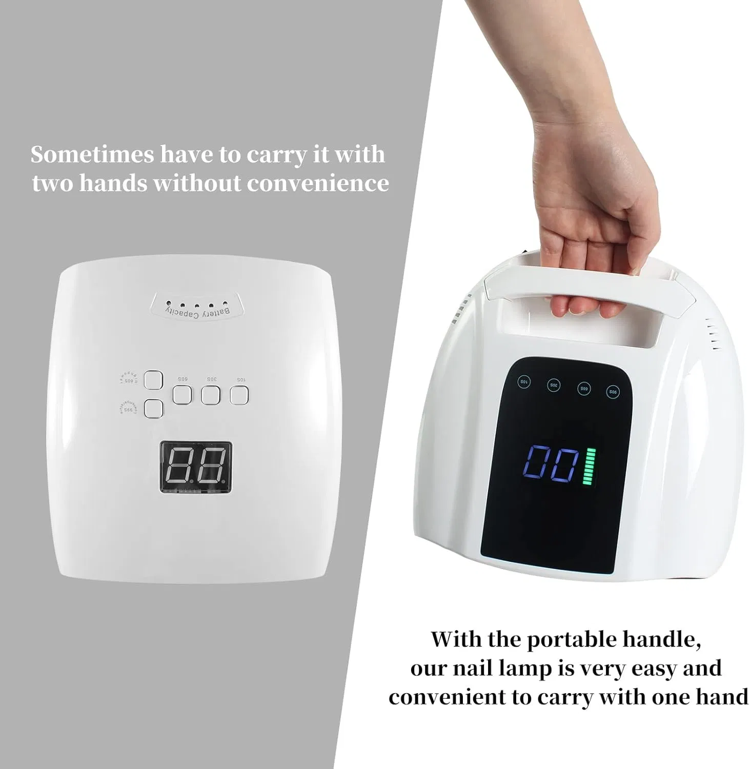 Wholesale 96W Rechargeable UV LED Nail Lamp Cordless Nail Dryer