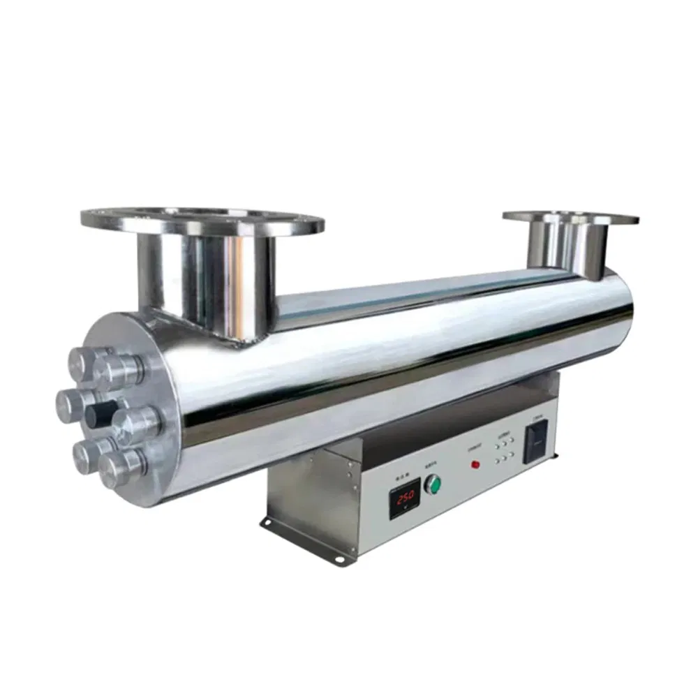 The UV Lamp Sterilizes and Disinfects Water