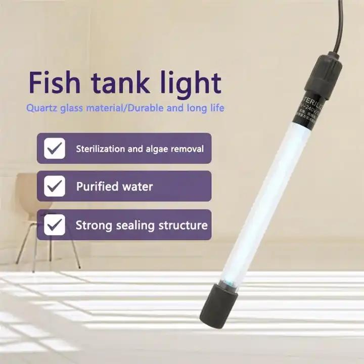 Sailon 40W 870mm Submersible Ultraviolet Treatment UV Lamp Tube for Aquarium Water Sterilization