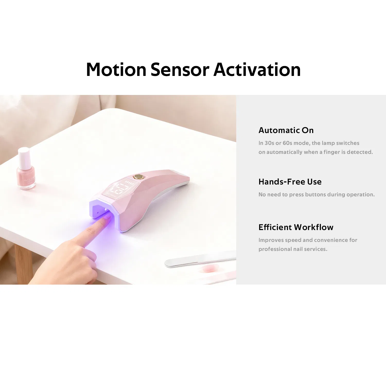 Fast Curing Nail Dryer Rechargeable Portable Handheld Nail Light 9W Cordless Mini UV Nail Lamp