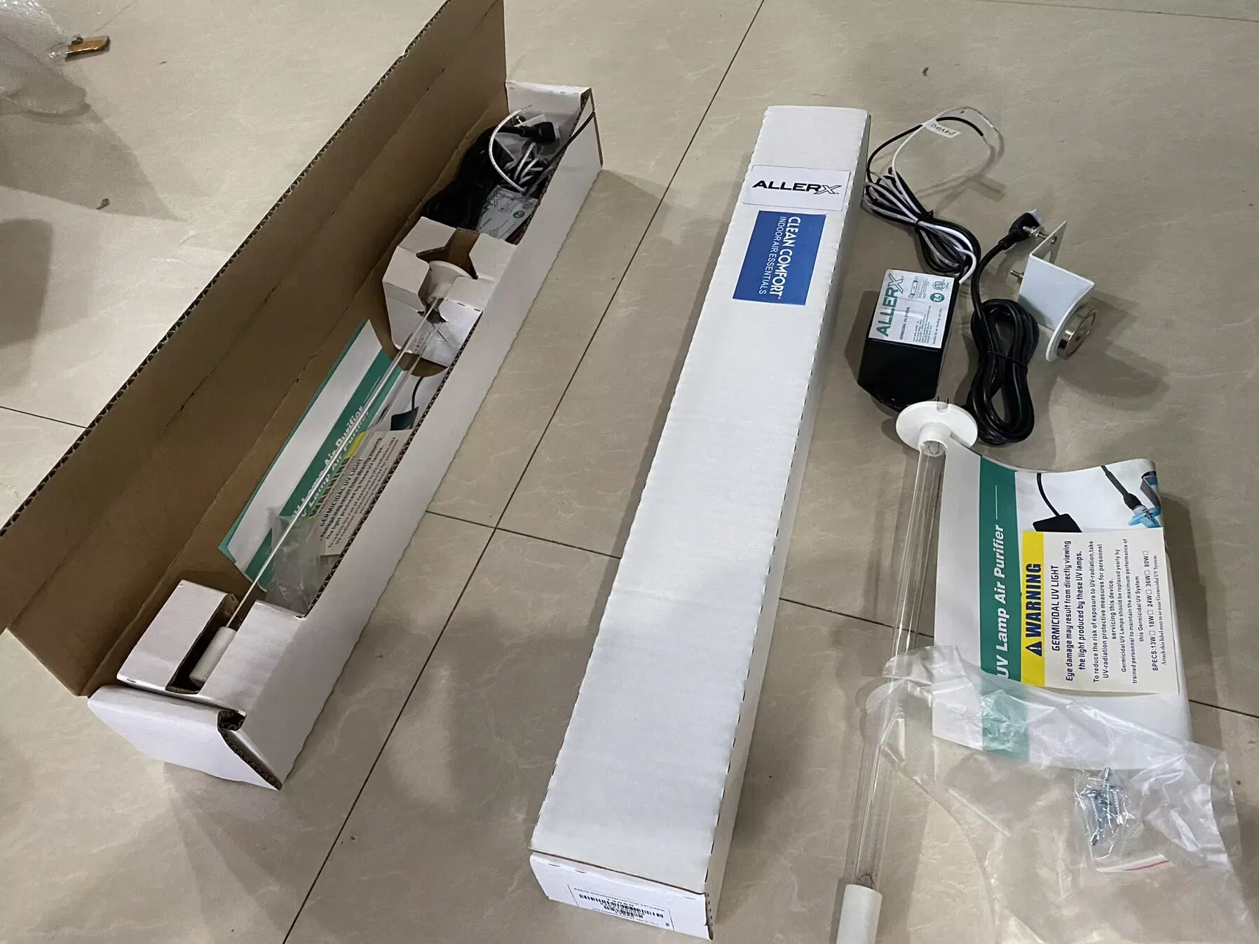 UV Cleanser Germicidal Lamps in Duct HAVC Purifier UV Air Purification 24V with Z Mount with Magnet 18W