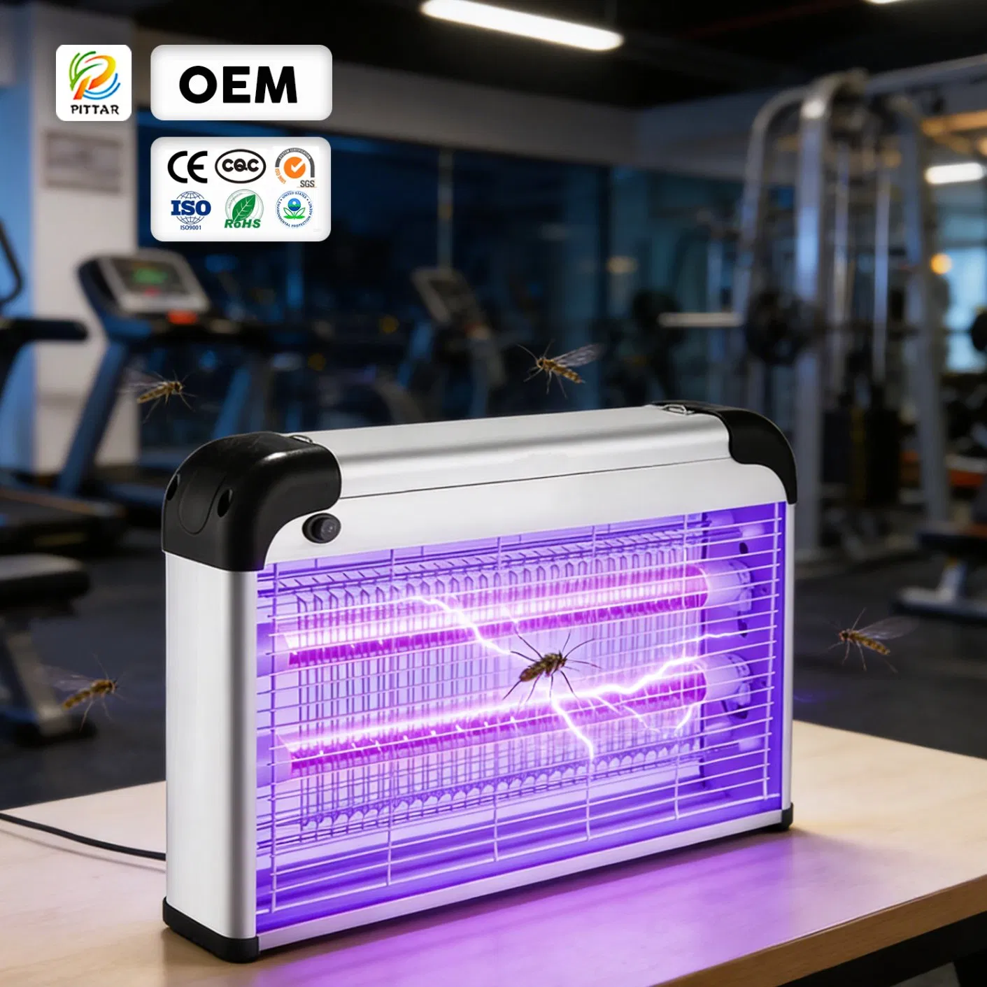 OEM Customizable Portable 2026 Indoor Living Room Bedroom Restaurant UV LED Electric Shock Bug Zapper Mosquito Catcher Quiet Mosquito Killer Lamp