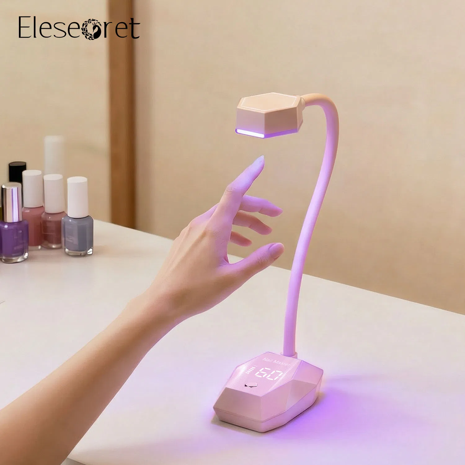 New Arrival Customize Nail Dryer Rechargeable LED Table Nail Light 18W Auto Sensor Fast Curing Goosenecks UV Nail Lamp
