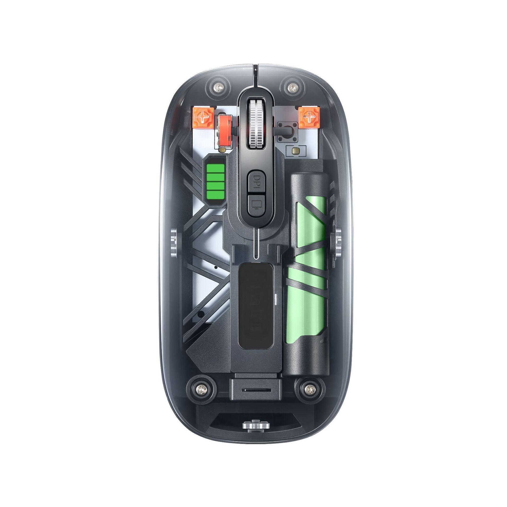 Slim transparent wireless mouse alternate view