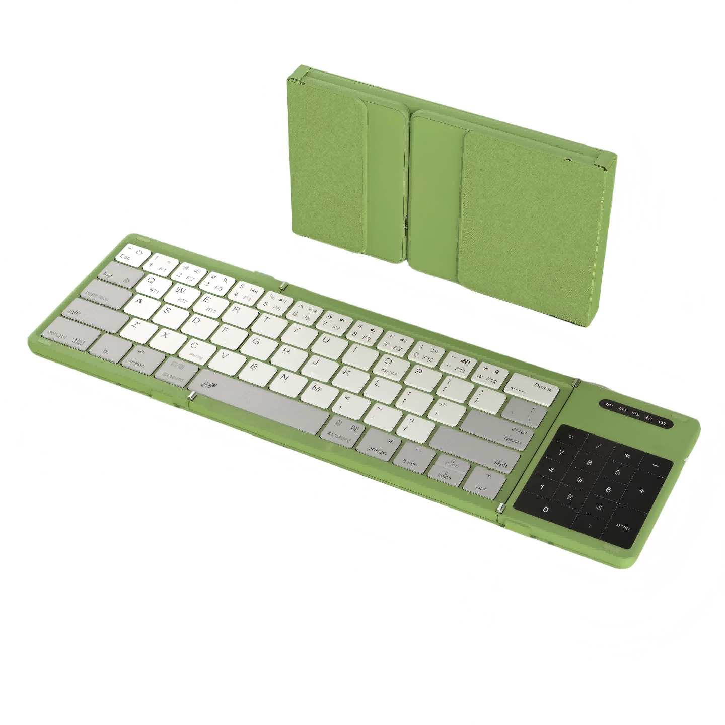 Tri-fold keyboard folded view