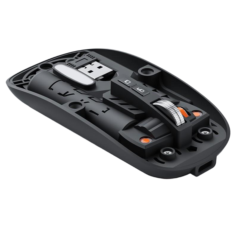 Transparent shell wireless mouse detail