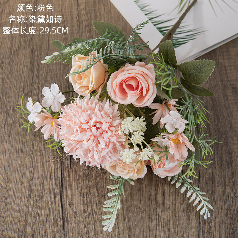 High-Quality Wedding Tabletop Home Decor Artificial Bouquet Artificial Rose Artificial Silk Flower Manufacturers, Suppliers