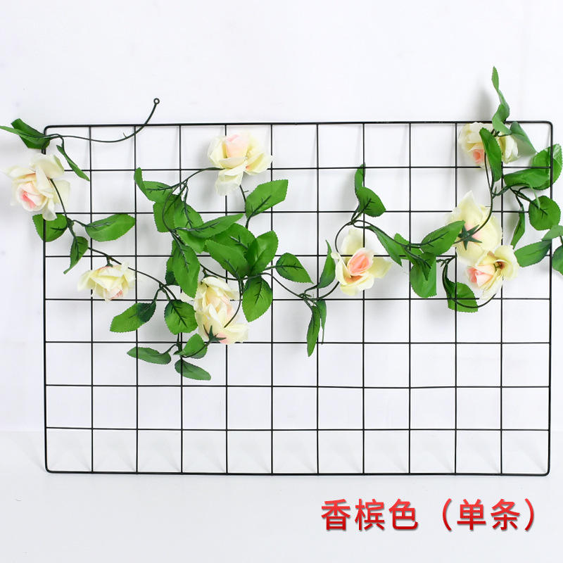 DYGRASS 7.5Ft Artificial rose Flower Garland Fake Silk Rose Flower Vine Leaves Greenery Garland Artificial hanging plant Suppliers, Factories