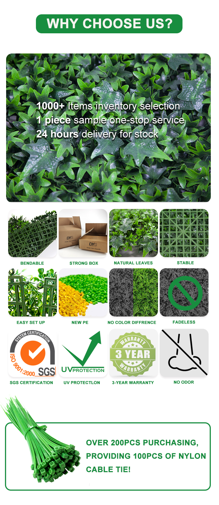 Artificial Plants Wall Panel Style 4
