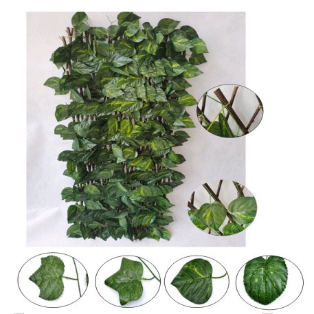 wholesale artificial topiary ivy fence artificial foliage fence artificial expandable trellis hedge for garden decoration