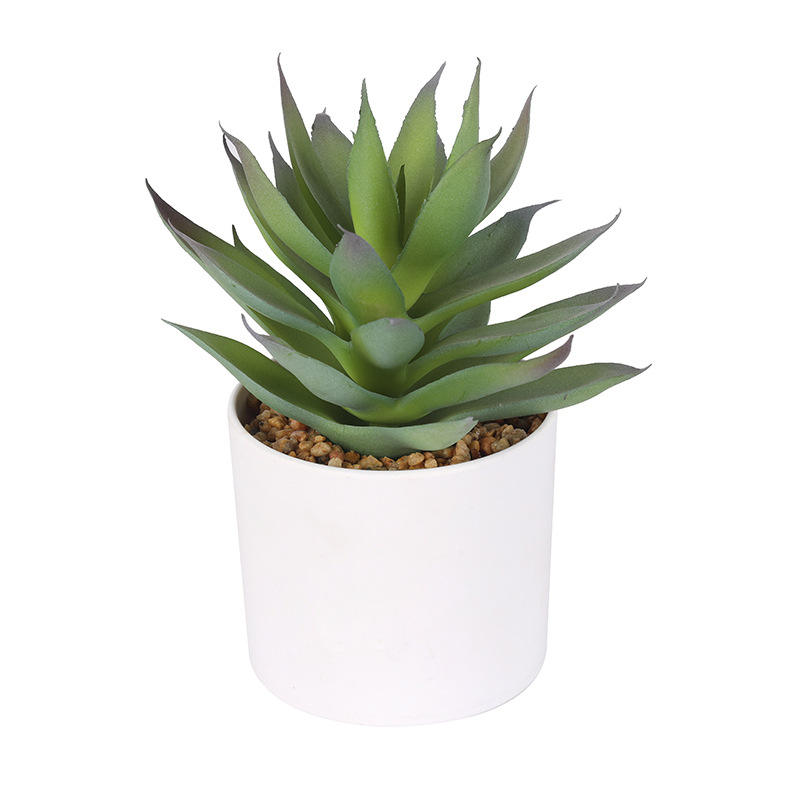 High-Quality 6.7'' Height Potted Textured Artificial Succulents Bonsai Faux Cactus Aloe Premium Synthetic Succulents Plant With Pot Manufacturers, Suppliers