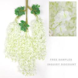 OEM 45 inch /3.7ft Wisteria Artificial Flower Bushy Silk Vine Ratta Hanging Garland Decoration Wisteria Flowers Suppliers, Factories