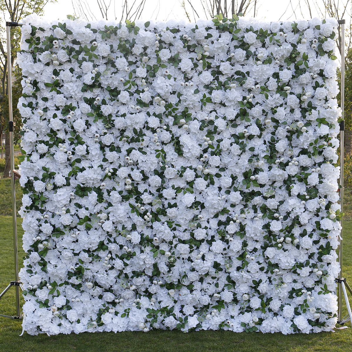 CE Certification 8ft x 8ft Custom 3D 5D Pink White Silk Peony Rose Hydrengea Backdrop Panel Wedding Decoration Artificial Flower Wall Manufacturer, Supplier