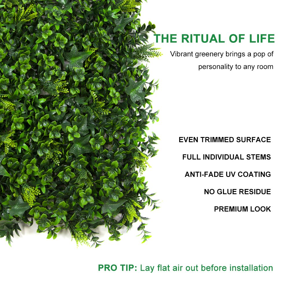 OEM Outdoor Indoor Decoration Grass Wall Decorative Artificial Hedge Fence Landscape Artificial Plants Wall Vertical Green Wall Manufacturer, Factory