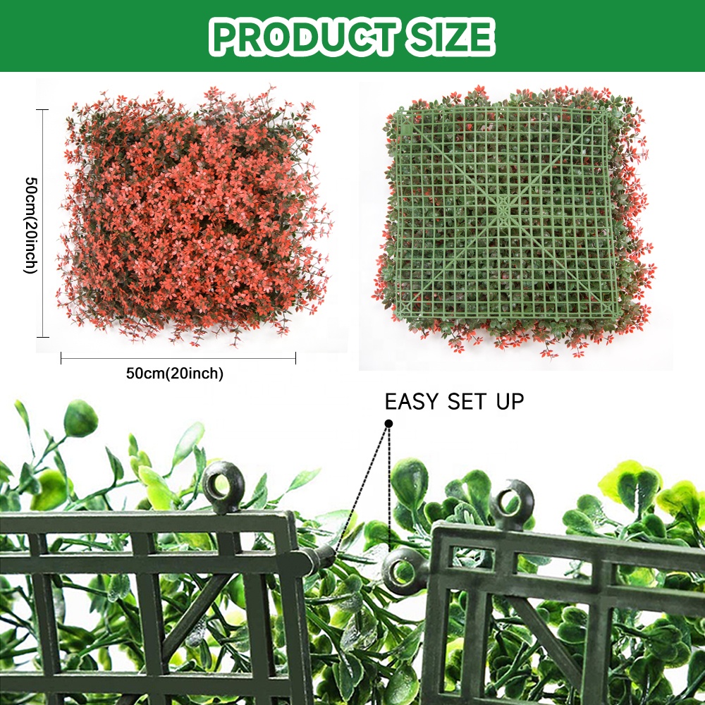 CE Certification Uv Greenery Backdrop Wall Faux Eucalyptus Hedge Landscaping Artificial Boxwood Hedge wall of plants Manufacturer, Supplier