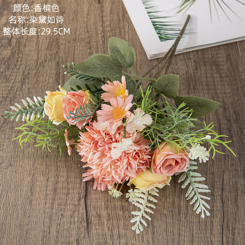 High-Quality Wedding Tabletop Home Decor Artificial Bouquet Artificial Rose Artificial Silk Flower Manufacturers, Suppliers