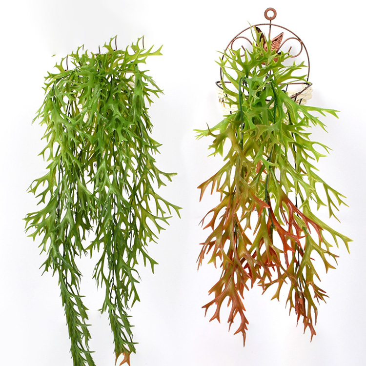 ODM Outdoor UV Resistant Artificial Fake Hanging Plants Curly Seaweed Ferns Suppliers, Factory