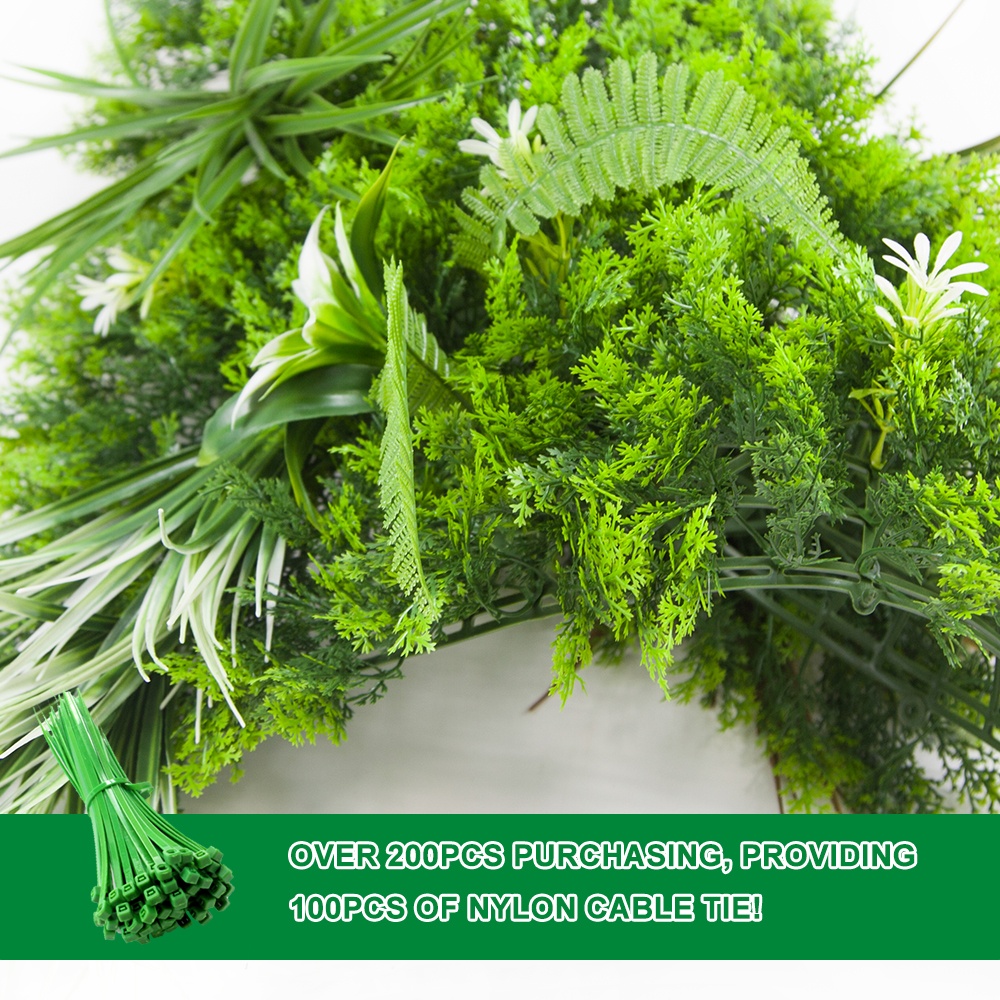 Best Uv Greenery Backdrop Wall Faux Eucalyptus Hedge Green Wall Decor Landscaping Artificial Boxwood Hedge wall of plants Supplier, Suppliers