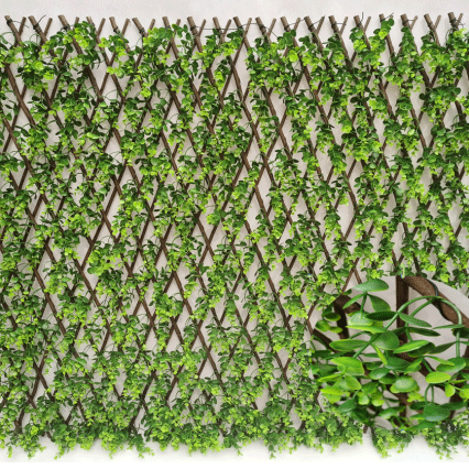 CE Certification Expanding PE laurel leaf willow trellis plastic leaf fence Vertical Expandable Faux Ivy Privacy Fence garden decrative hedges Manufacturers, Factory