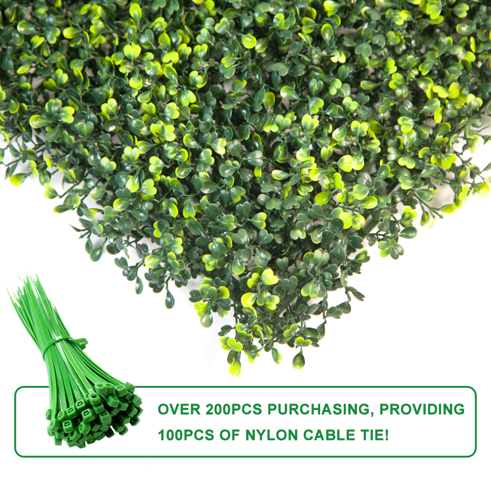 OEM Yellow Green Artificial Garden Green Wall UV Resistant 20inches Home Garden Outdoor Wall Decoration Artificial Hedges Panels Manufacturer, Manufacturers
